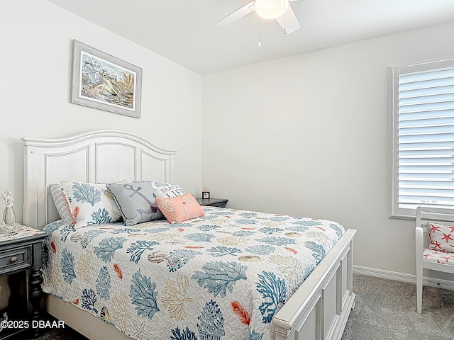 2778 Portadown St, Ormond Beach, FL 32174 - bedroom featuring a ceiling fan, baseboards, and carpet