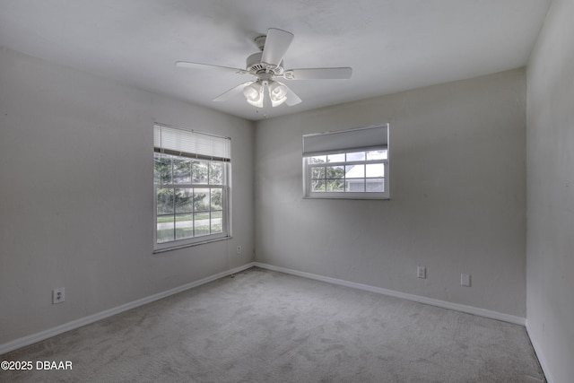 952 Northbrook Dr, Ormond Beach, FL 32174 - empty room featuring carpet flooring, baseboards, and a ceiling fan