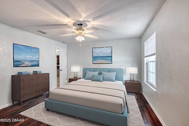 952 Northbrook Dr, Ormond Beach, FL 32174 - bedroom featuring wood finished floors, multiple windows, and ceiling fan