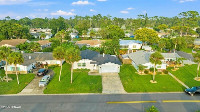 aerial view featuring a residential view