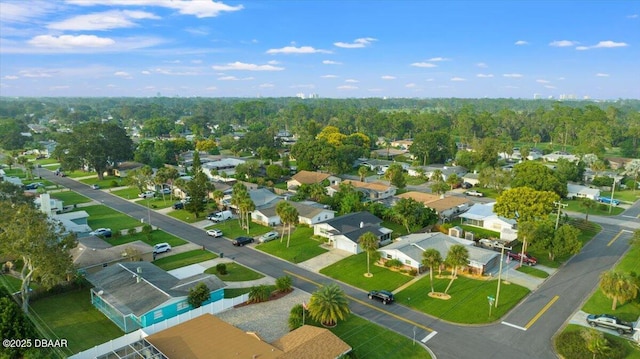 bird's eye view with a residential view