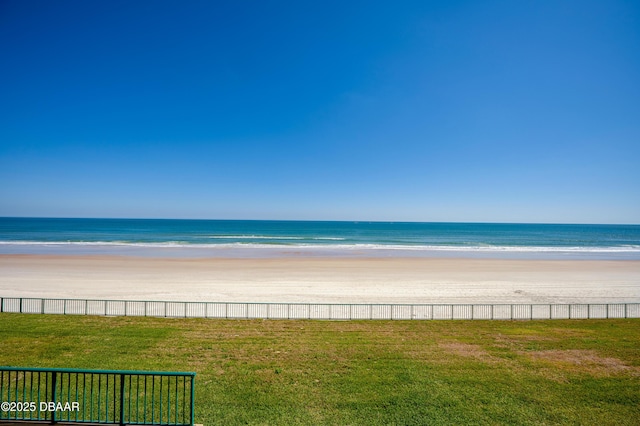 water view featuring a beach view