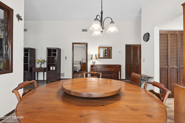 42 Soco Trl, Ormond Beach, FL 32174 - dining area featuring a chandelier