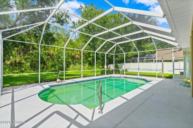 3 Slow Stream Way, Ormond Beach, FL 32174 - view of pool with a patio area and glass enclosure