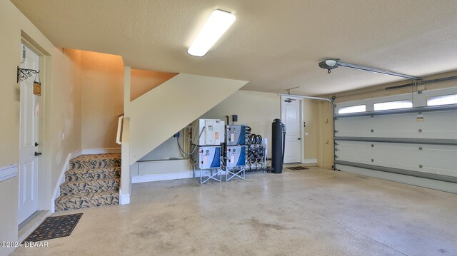 garage with white refrigerator