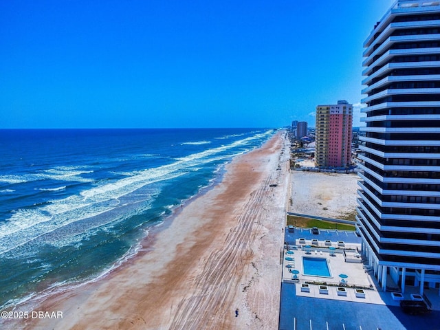 water view with a view of the beach