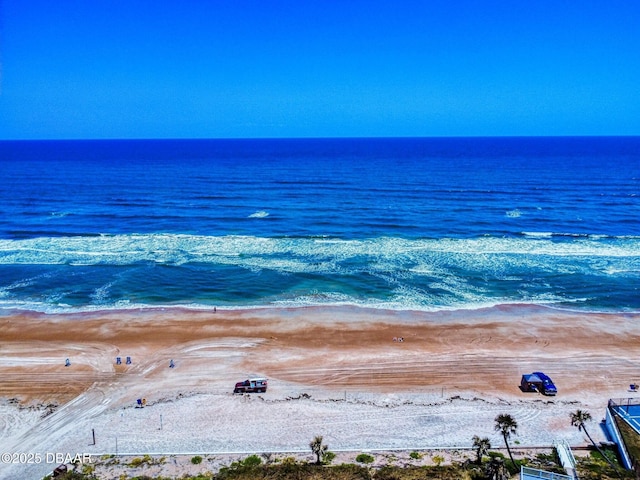 water view with a view of the beach
