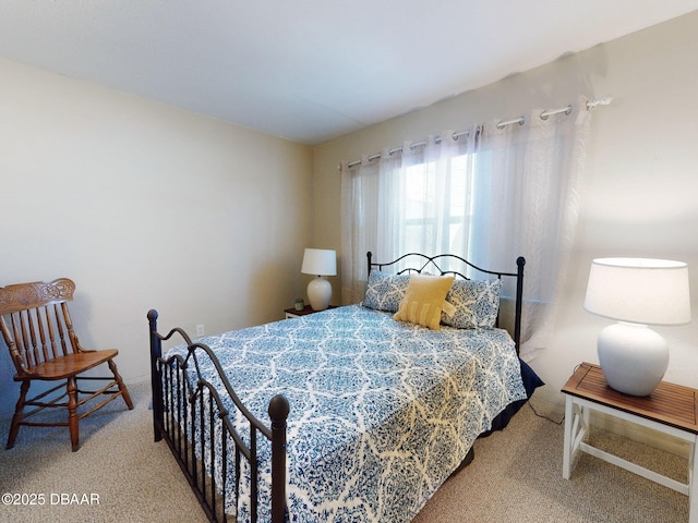 bedroom with carpet