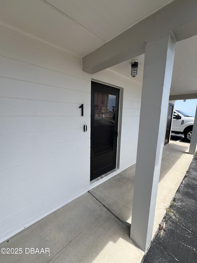 view of doorway to property