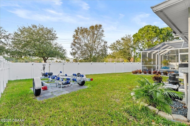 1589 Town Park Dr, Port Orange, FL 32129 - view of yard featuring a lanai