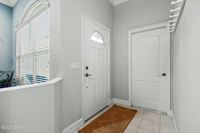 tiled foyer with plenty of natural light