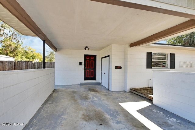 view of patio with fence