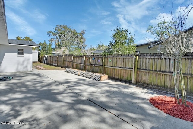 view of patio with a fenced backyard