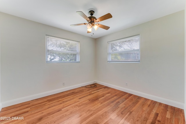 556 N Beach St, Ormond Beach, FL 32174 - spare room featuring plenty of natural light, baseboards, light wood-type flooring, and ceiling fan