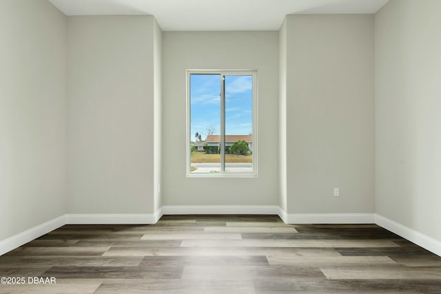 empty room featuring light hardwood / wood-style floors