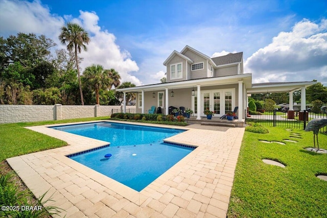 96 Grove St, Ormond Beach, FL 32174 - view of pool with a patio and french doors