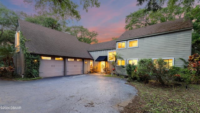 front facade featuring a garage