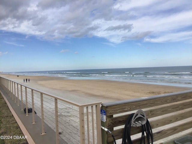 water view featuring a beach view