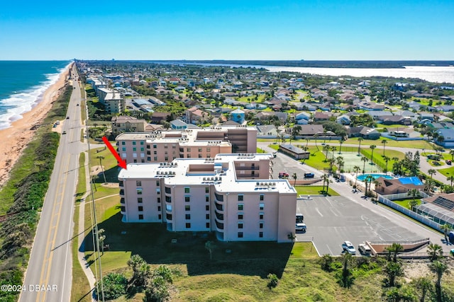 3370 Ocean Shore Blvd Unit 404B, Ormond Beach, FL 32176 - bird's eye view of waterfront with a beach