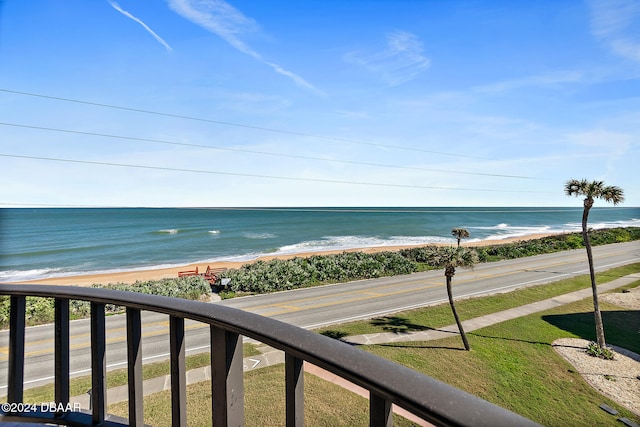 property view of water with a view of the beach