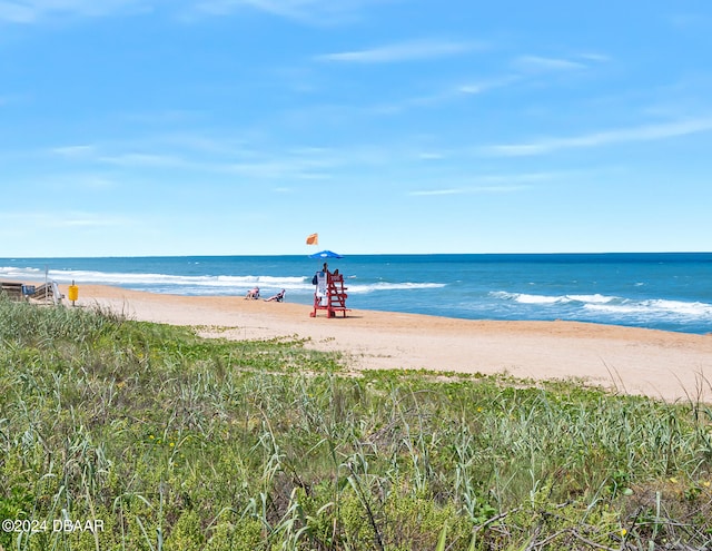 water view featuring a beach view