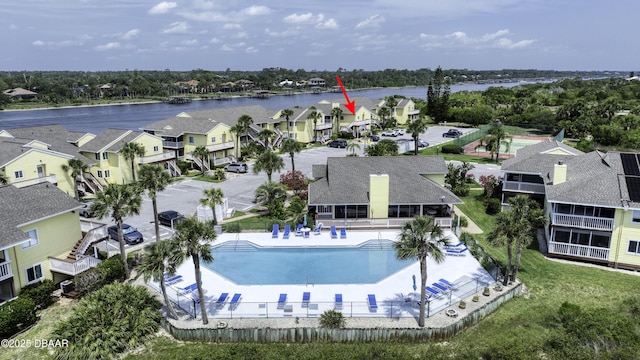 1101 Ocean Marina Dr Unit 201, Flagler Beach, FL 32136 - aerial perspective of suburban area featuring a nearby body of water