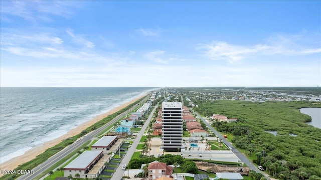 view of building exterior with a water view