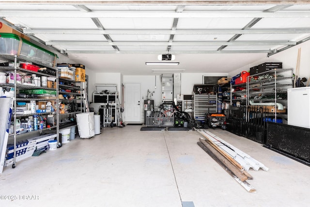 30 Bay Ct, Ormond Beach, FL 32174 - garage featuring a garage door opener and water heater