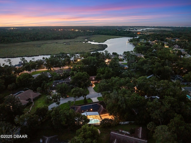 1 River Bluff Ct, Ormond Beach, FL 32174 - aerial view at dusk of a water view