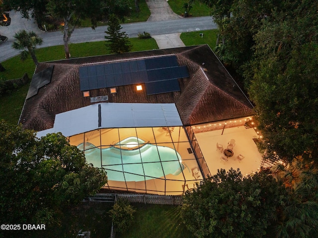 1 River Bluff Ct, Ormond Beach, FL 32174 - view from above of property with a pool