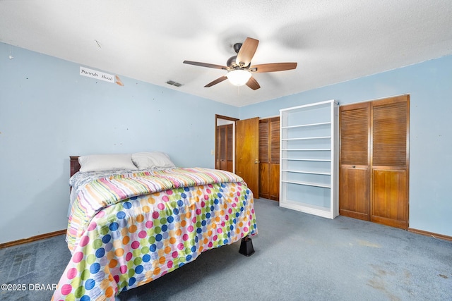 1 River Bluff Ct, Ormond Beach, FL 32174 - carpeted bedroom with baseboards and ceiling fan
