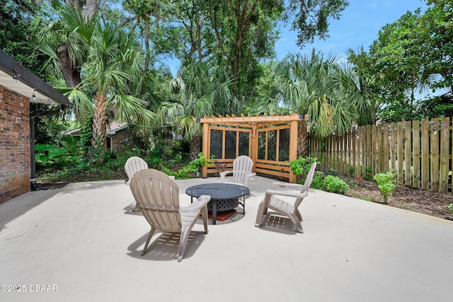 1 River Bluff Ct, Ormond Beach, FL 32174 - view of patio with a pergola