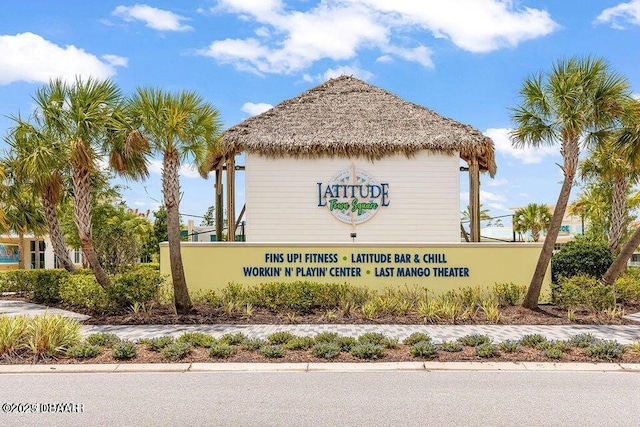 view of community sign