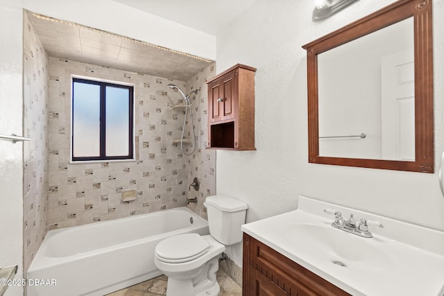 1197 Stillwood Ct, Port Orange, FL 32129 - bathroom featuring shower / bathtub combination, vanity, and toilet