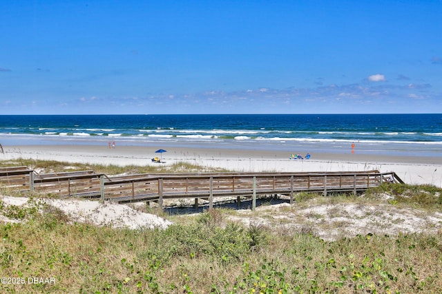 water view featuring a beach view