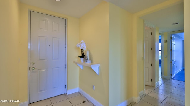 view of tiled foyer