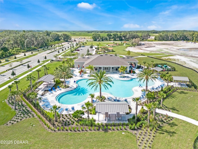 birds eye view of property