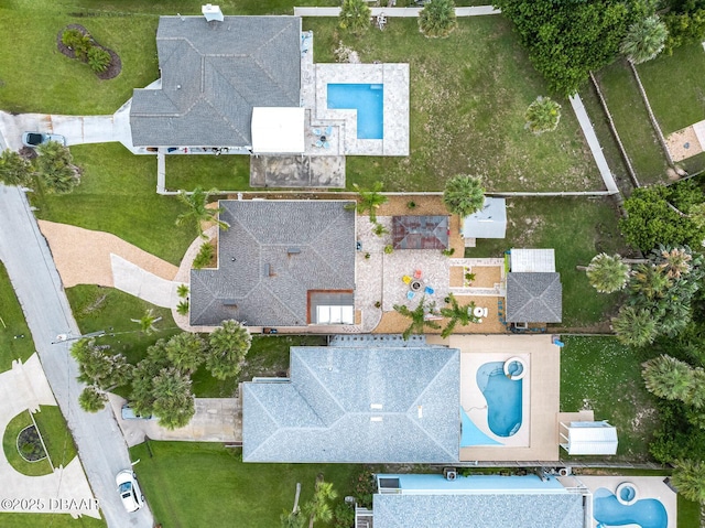 1942 N Daytona Ave, Flagler Beach, FL 32136 - bird's eye view of a pool area