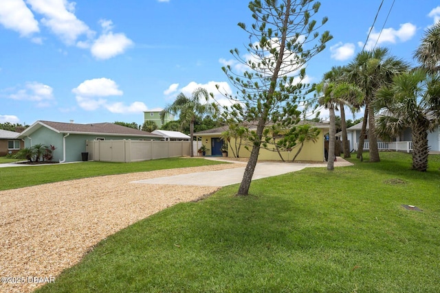 1942 N Daytona Ave, Flagler Beach, FL 32136 - view of yard with concrete driveway