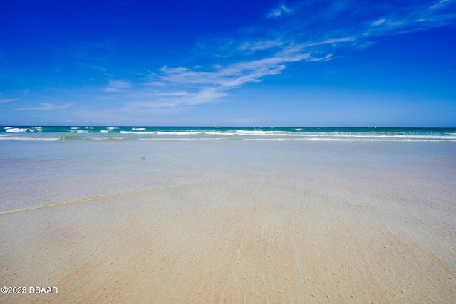 view of water feature featuring a view of the beach