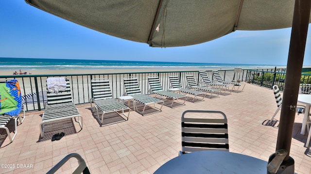 4545 S Atlantic Ave Unit 3604, Ponce Inlet, FL 32127 - patio / terrace with view of water and beach