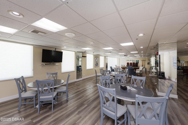 4545 S Atlantic Ave Unit 3604, Ponce Inlet, FL 32127 - dining room featuring wood finished floors, recessed lighting, and a drop ceiling