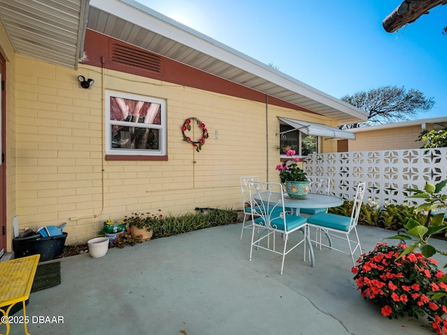 view of patio / terrace with outdoor dining space