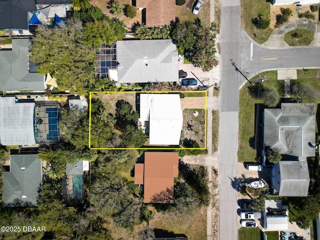 bird's eye view featuring a residential view