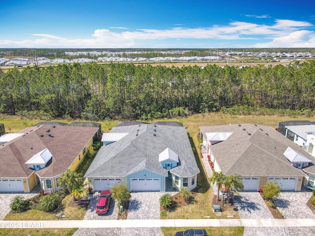 aerial view with a residential view