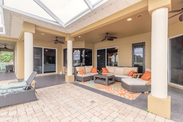 view of patio with outdoor lounge area