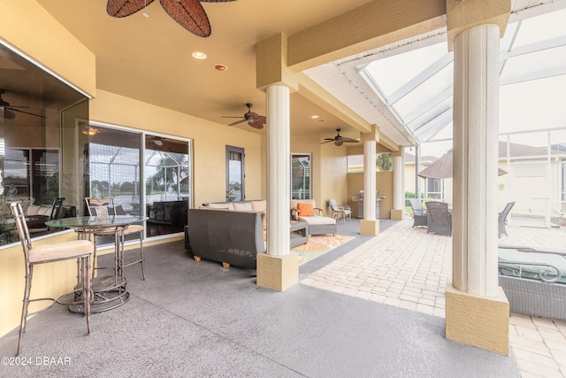 view of patio / terrace featuring outdoor lounge area