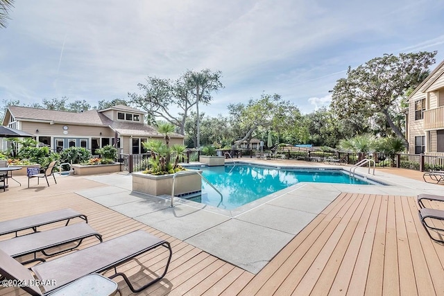 view of pool with a patio