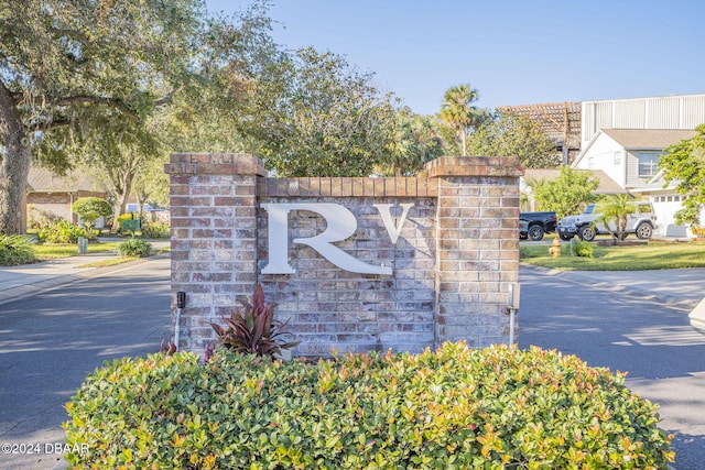 view of community sign