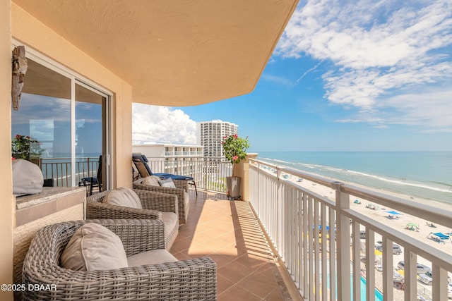 2515 S Atlantic Ave Unit 703, Daytona Beach, FL 32118 - balcony featuring view of water and beach